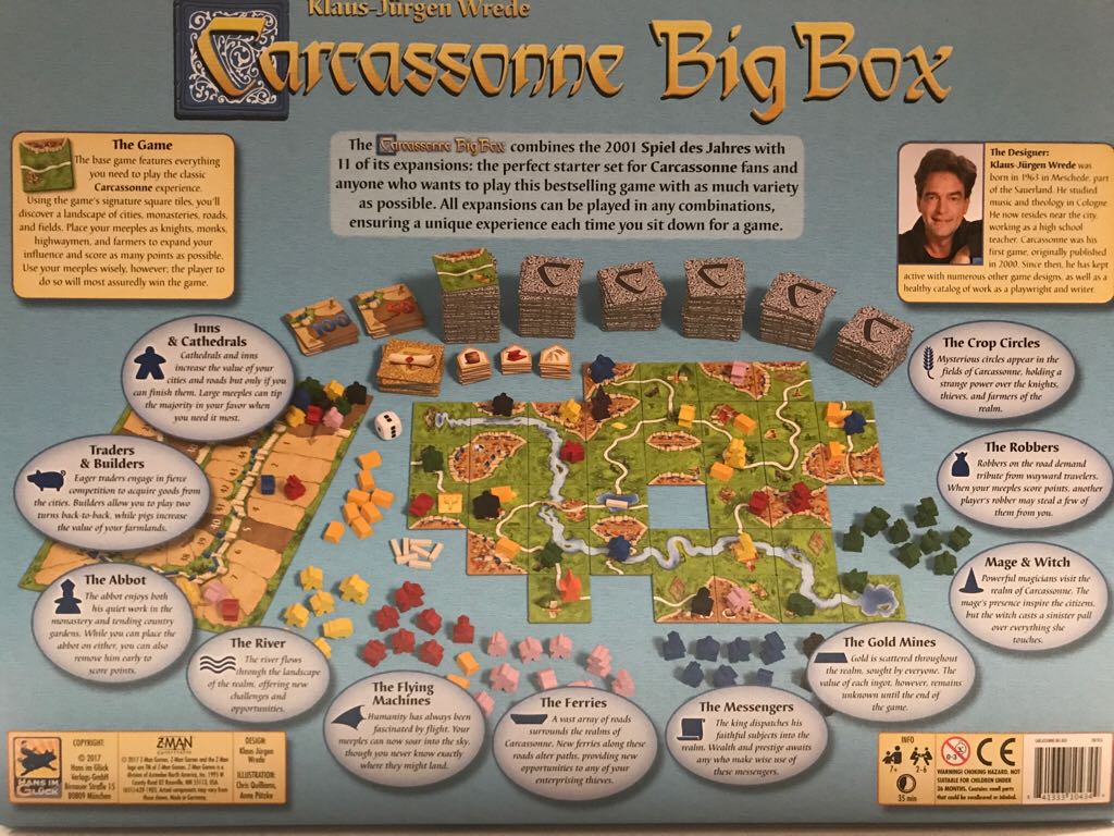 Carcassonne: Big Box 2017  (2 to 6) board game collectible [Barcode 841333104344] - Main Image 2