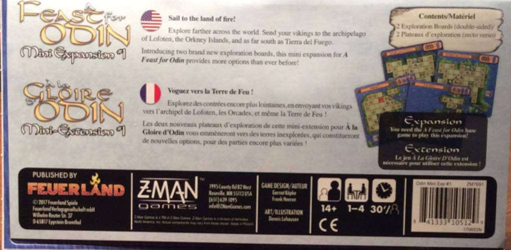 A Feast For Odin: Mini Expansion #1  (1 - 4) board game collectible [Barcode 841333105129] - Main Image 2