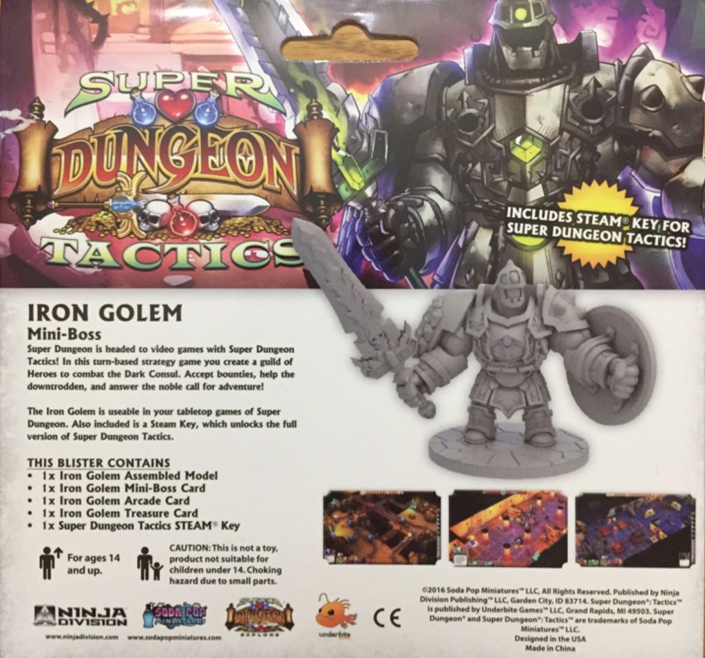 Super Dungeon Tactics: Iron Golem  board game collectible [Barcode 841822101045] - Main Image 2