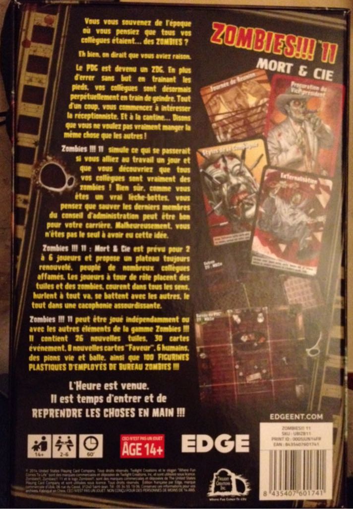 Zombies !!! 11 : Mort & Cie  (2-6) board game collectible [Barcode 8435407601741] - Main Image 2