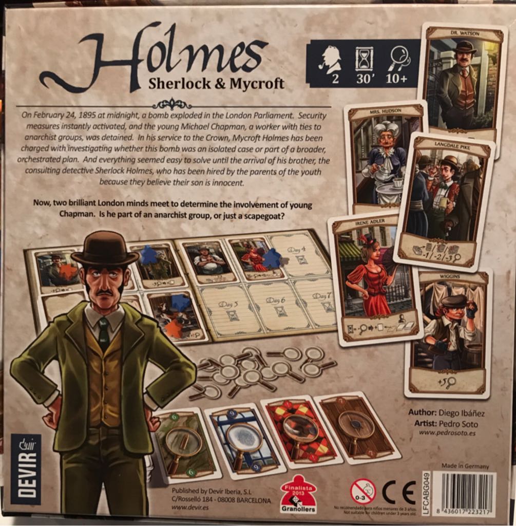 Holmes: Sherlock & Mycroft  (2) board game collectible [Barcode 8436017223217] - Main Image 2