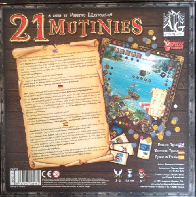 21 MUTINIES ** CASTELLANO  (3-5) board game collectible [Barcode 8437007925982] - Main Image 2