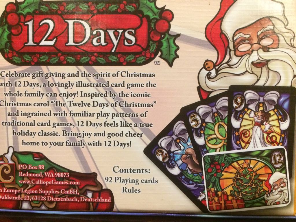 12 Days   (3-5) board game collectible [Barcode 845866001125] - Main Image 2