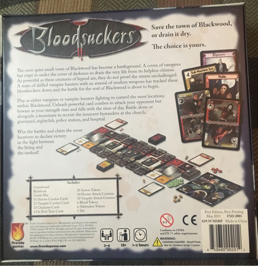 Bloodsuckers  (2-4) board game collectible [Barcode 850680002012] - Main Image 2