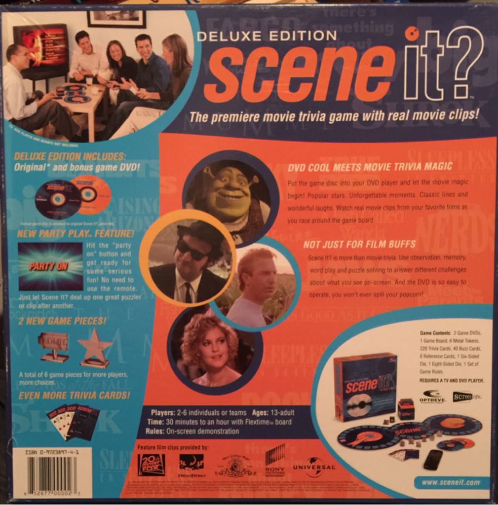 Scene It? Deluxe Edition  (2-6) board game collectible [Barcode 852877000023] - Main Image 2
