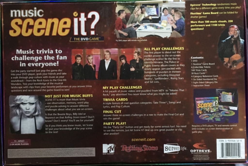 Scene It Music  (2 Or More) board game collectible [Barcode 852877000252] - Main Image 2