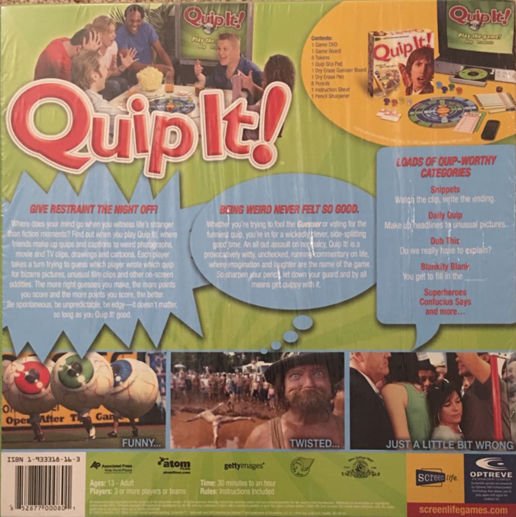 Quip It!  (3-8) board game collectible [Barcode 852877000801] - Main Image 2