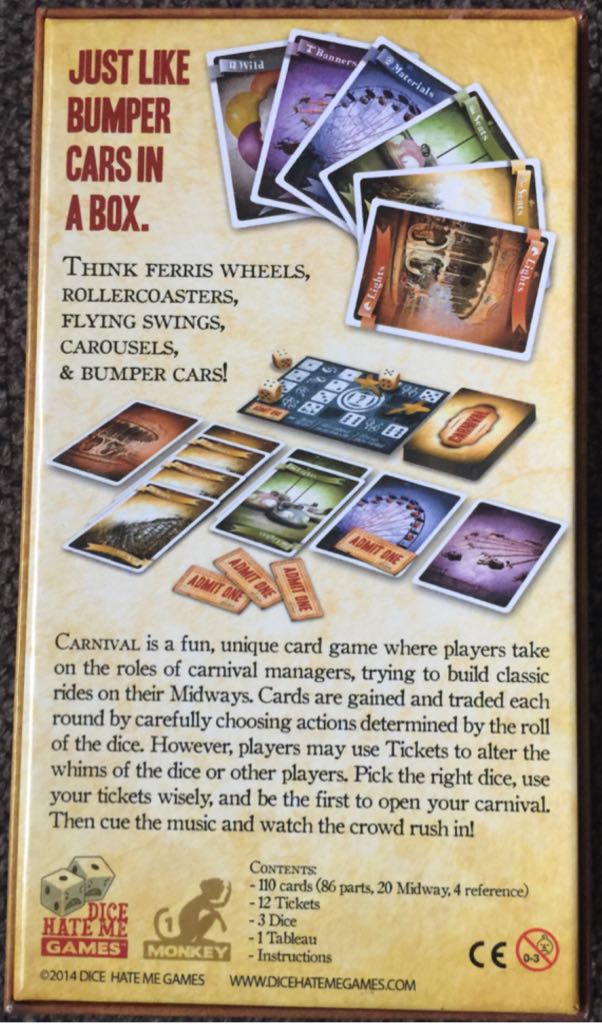Carnival  (2-4) board game collectible [Barcode 852990002041] - Main Image 2