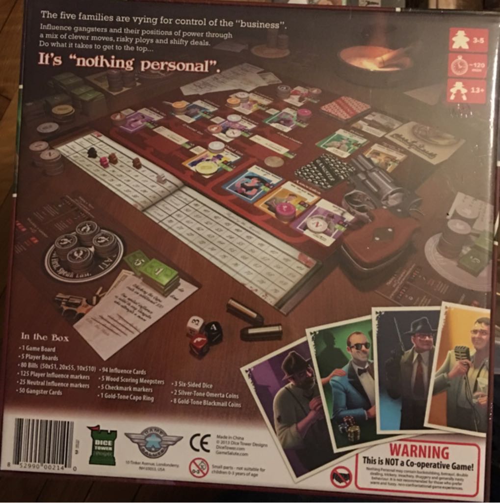 Nothing Personal  (3-5) board game collectible [Barcode 852990002140] - Main Image 2