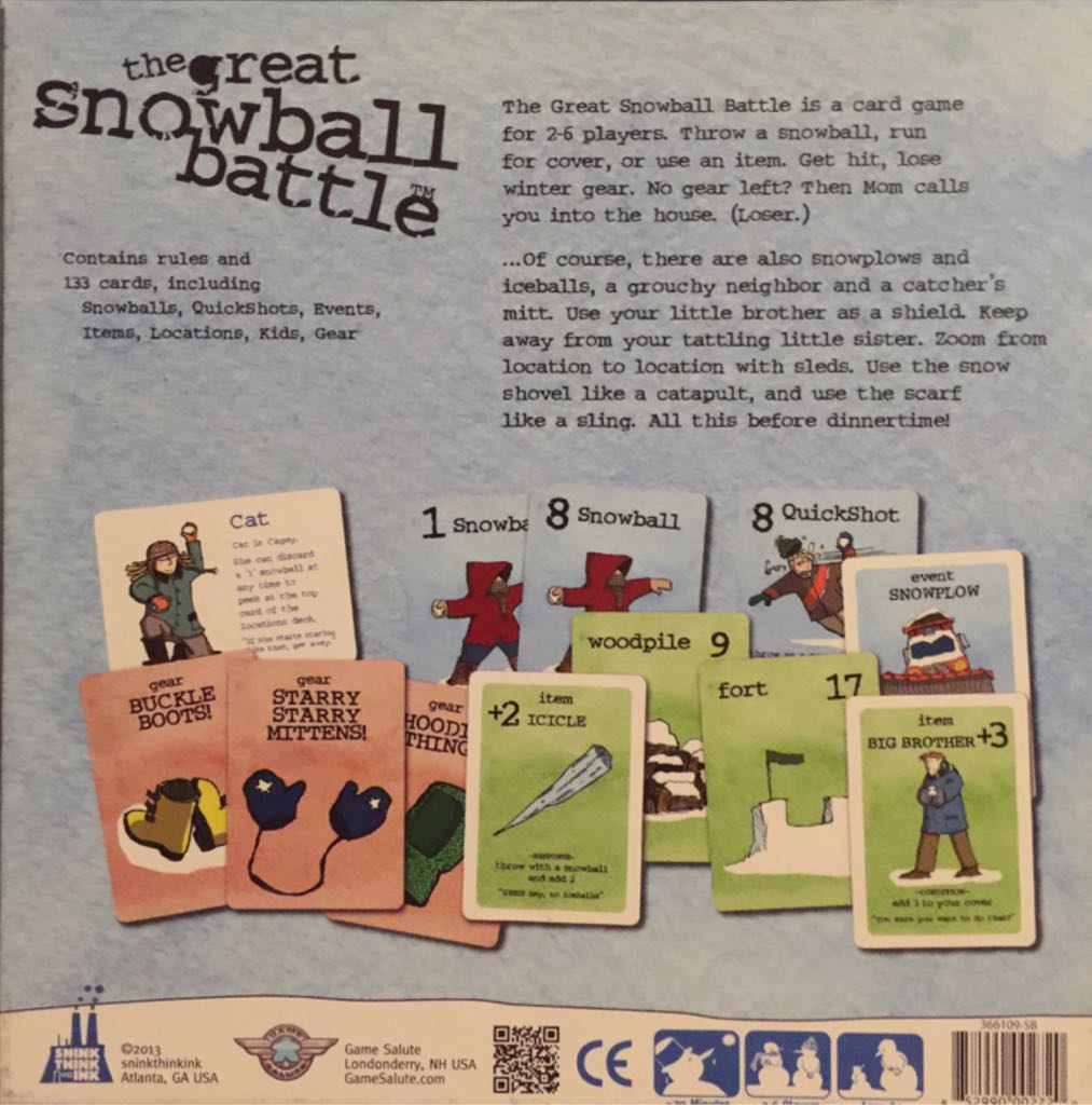 Great Snowball Battle, The  (2-6) board game collectible [Barcode 852990002720] - Main Image 2