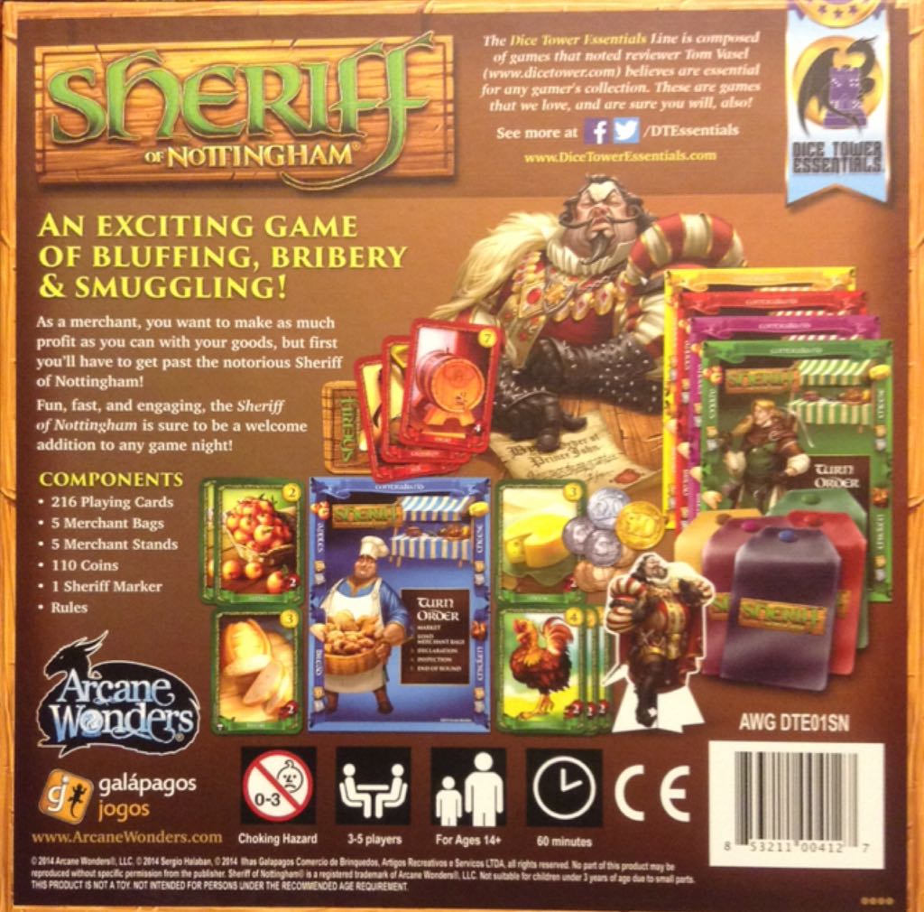 Sheriff of Nottingham  (3-5) board game collectible [Barcode 853211004127] - Main Image 2