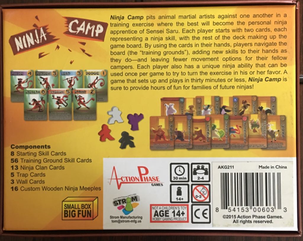 Ninja Camp  (2-4) board game collectible [Barcode 854153006026] - Main Image 2