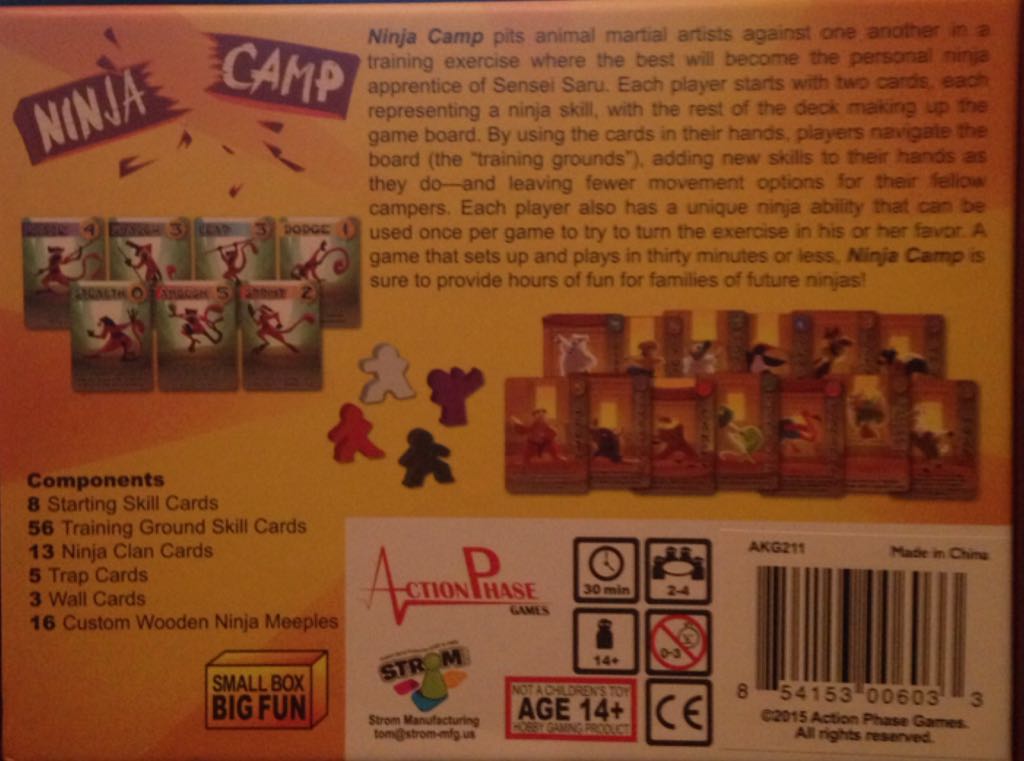 Ninja Camp  (2-4) board game collectible [Barcode 854153006033] - Main Image 2