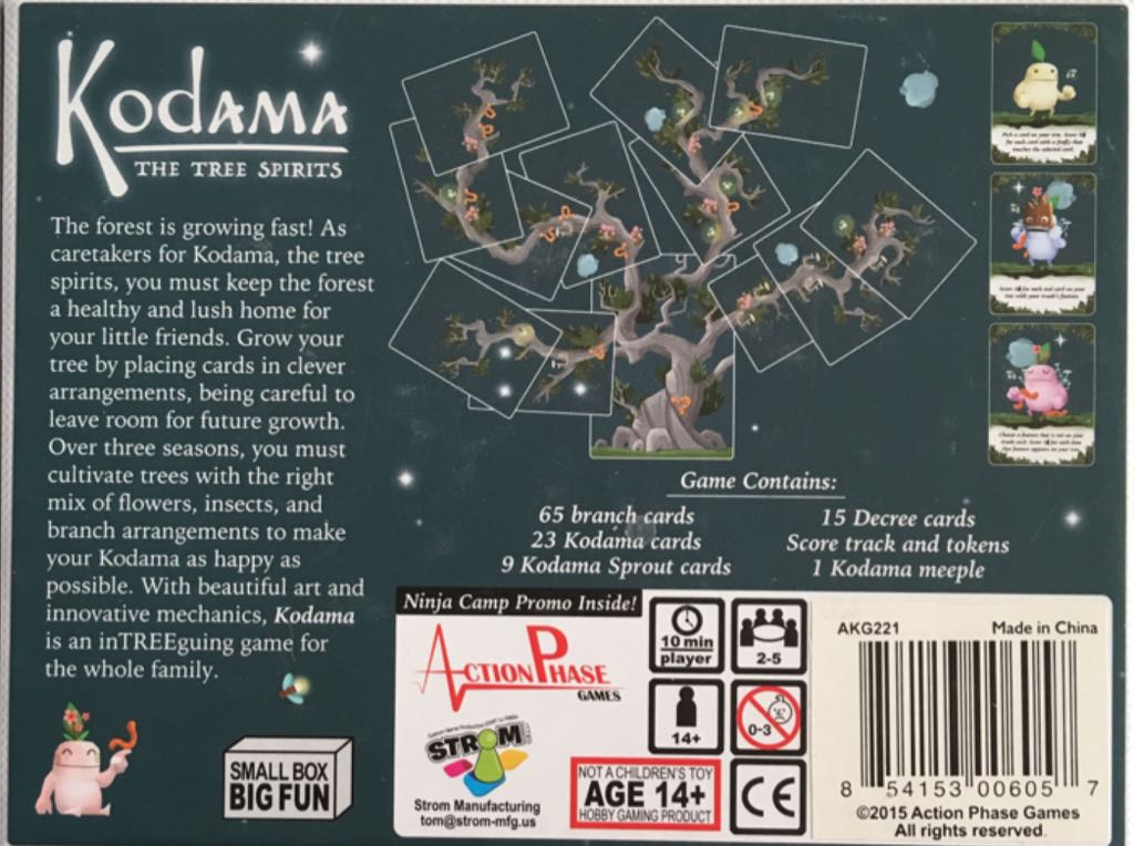 Kodama - francais  (2 To 5) board game collectible [Barcode 854153006057] - Main Image 2