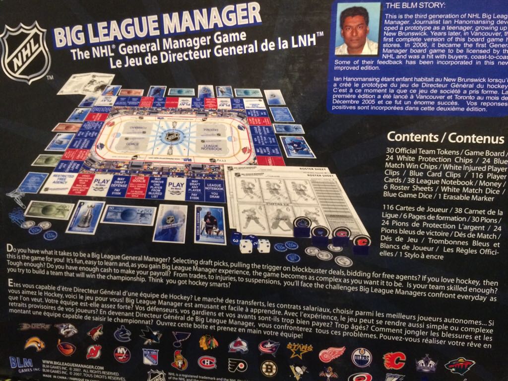 Big League Hockey Manager  (2-6) board game collectible [Barcode 854396001062] - Main Image 2