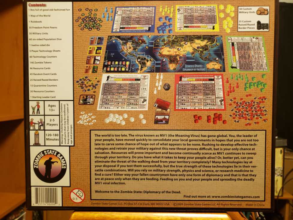 Zombie State: Diplomacy of the Dead  (2-5) board game collectible [Barcode 855114002002] - Main Image 2