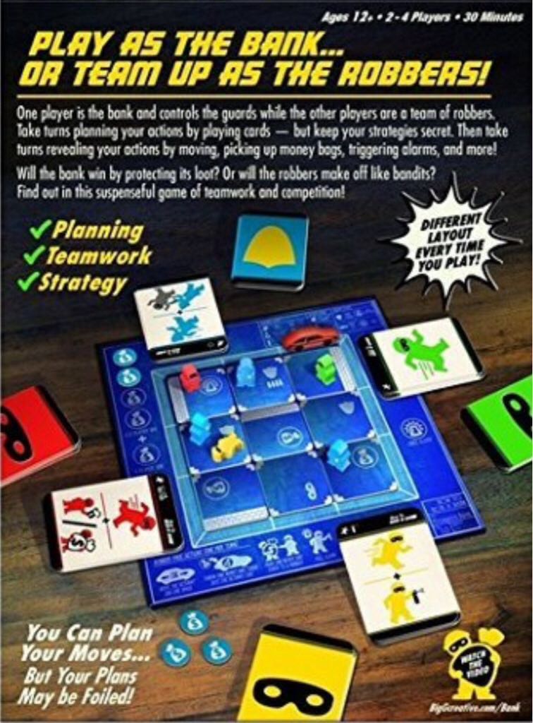 How To Rob A Bank  (2-4 Players) board game collectible [Barcode 855607007026] - Main Image 2