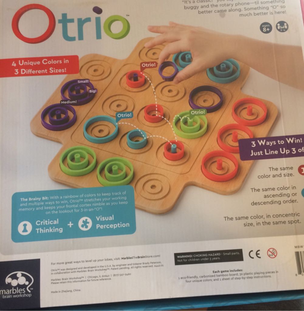Otrio  (2-4) board game collectible [Barcode 855996005627] - Main Image 2