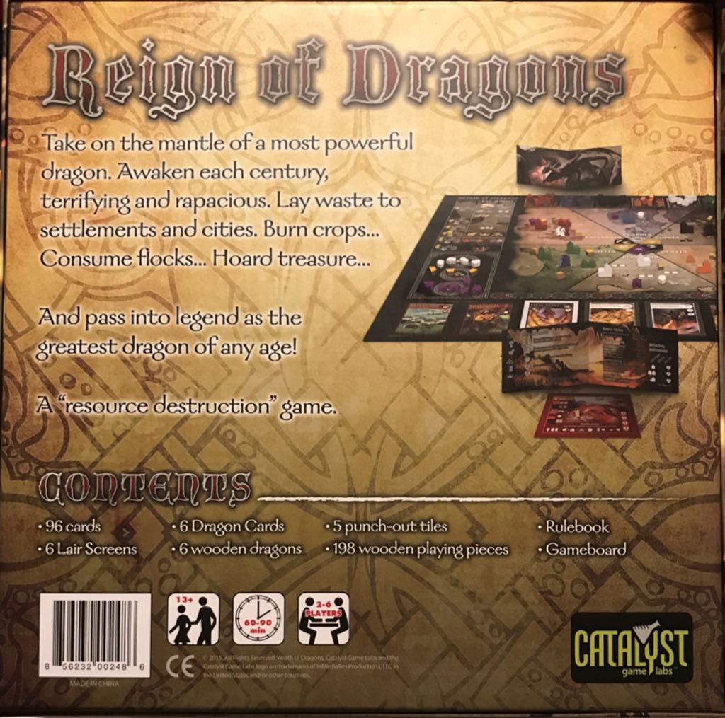 Wrath of Dragons  (2-6) board game collectible [Barcode 856232002486] - Main Image 2