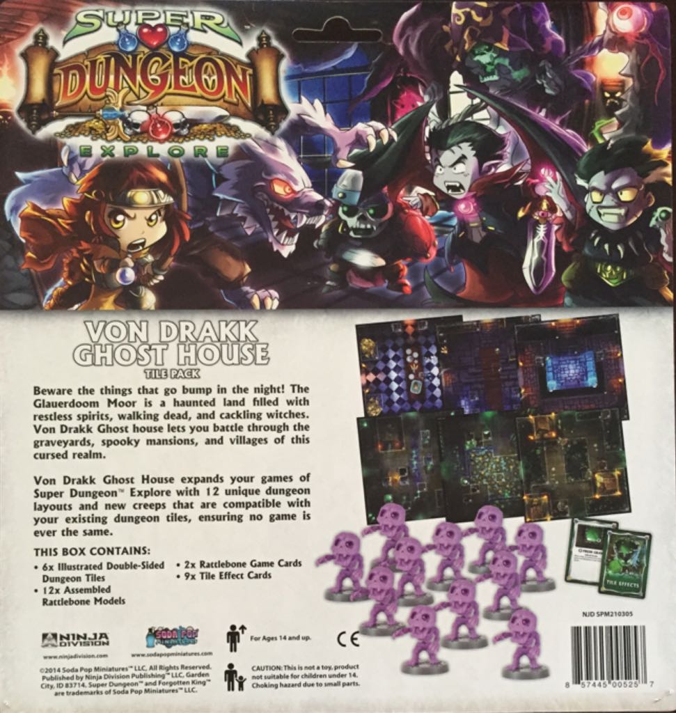 Super Dungeon Explore: Von Drakk Ghost House Tile Pack  board game collectible [Barcode 857445005257] - Main Image 2