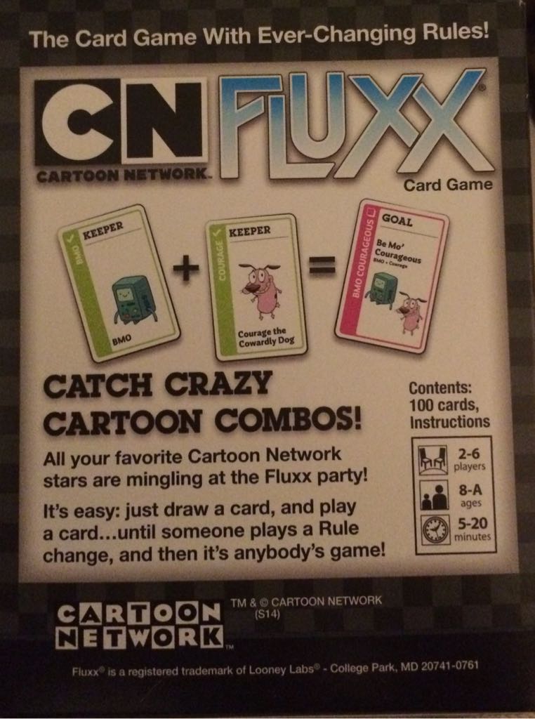 Fluxx: Cartoon Network  (2-6) board game collectible [Barcode 857848004079] - Main Image 2
