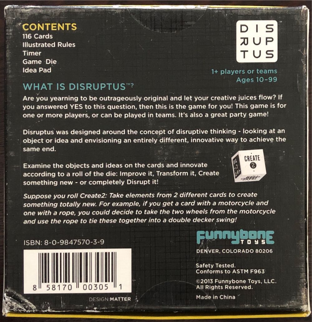Disruptus  (1+) board game collectible [Barcode 858170003051] - Main Image 2