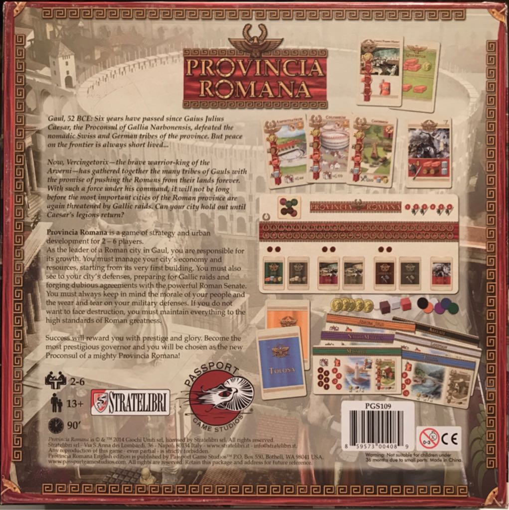 Provincia Roma  (2 to 6) board game collectible [Barcode 859573004089] - Main Image 2