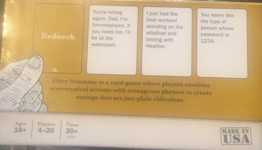 Utter Nonsense!  (4+) board game collectible [Barcode 861166000118] - Main Image 2
