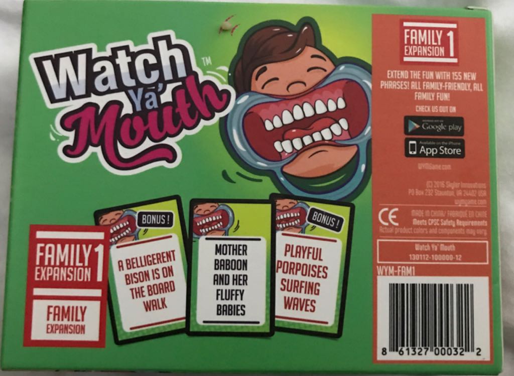 Watch Ya’ Mouth Family Expansion 1  board game collectible [Barcode 861327000322] - Main Image 2
