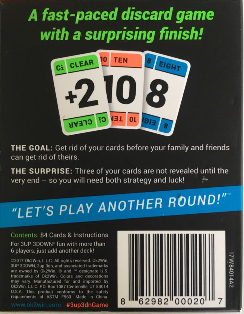 3UP 3DOWN  (2-6) board game collectible [Barcode 862982000207] - Main Image 2