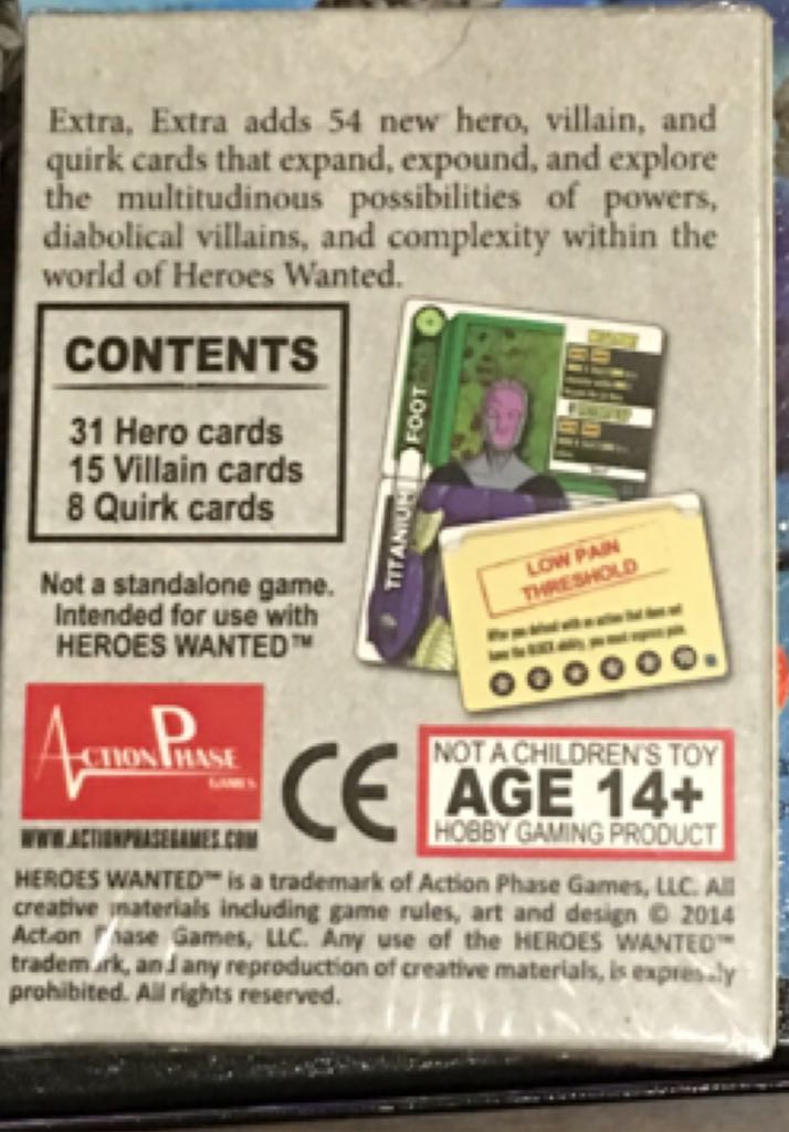 Extra Extra Heroes Wanted  (24) board game collectible [Barcode 865589000014] - Main Image 2