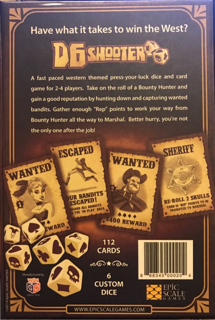 D6 Shooter  (2-4) board game collectible [Barcode 868345000204] - Main Image 2