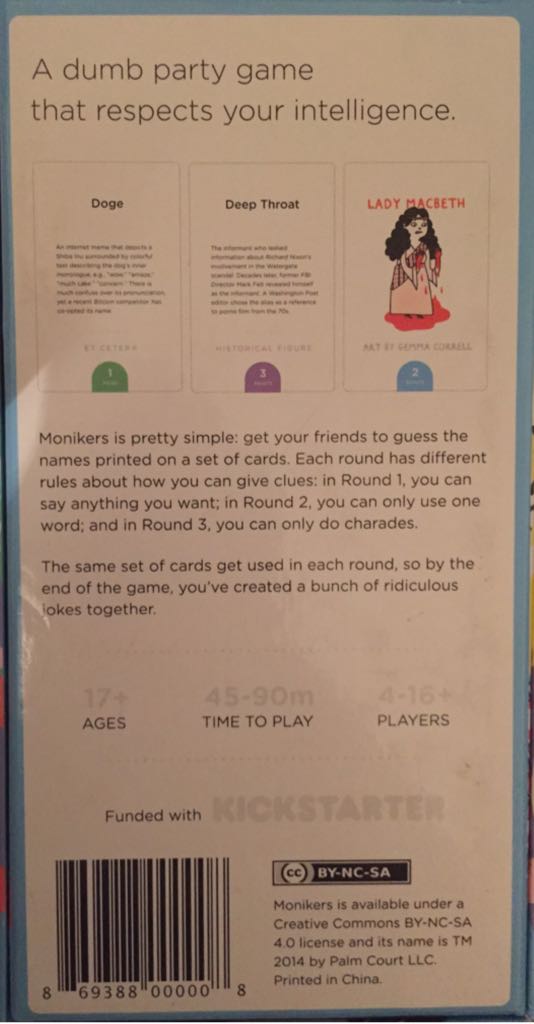 Monikers  (2-12) board game collectible [Barcode 869388000008] - Main Image 2