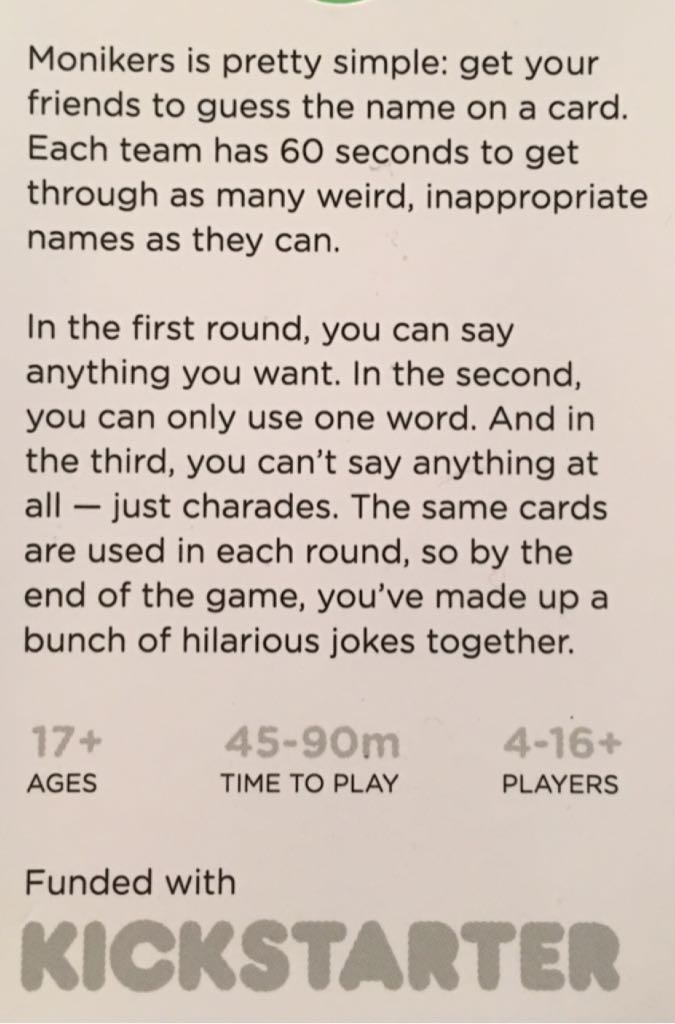 Monikers: Something Something  (4+) board game collectible [Barcode 869388000022] - Main Image 2