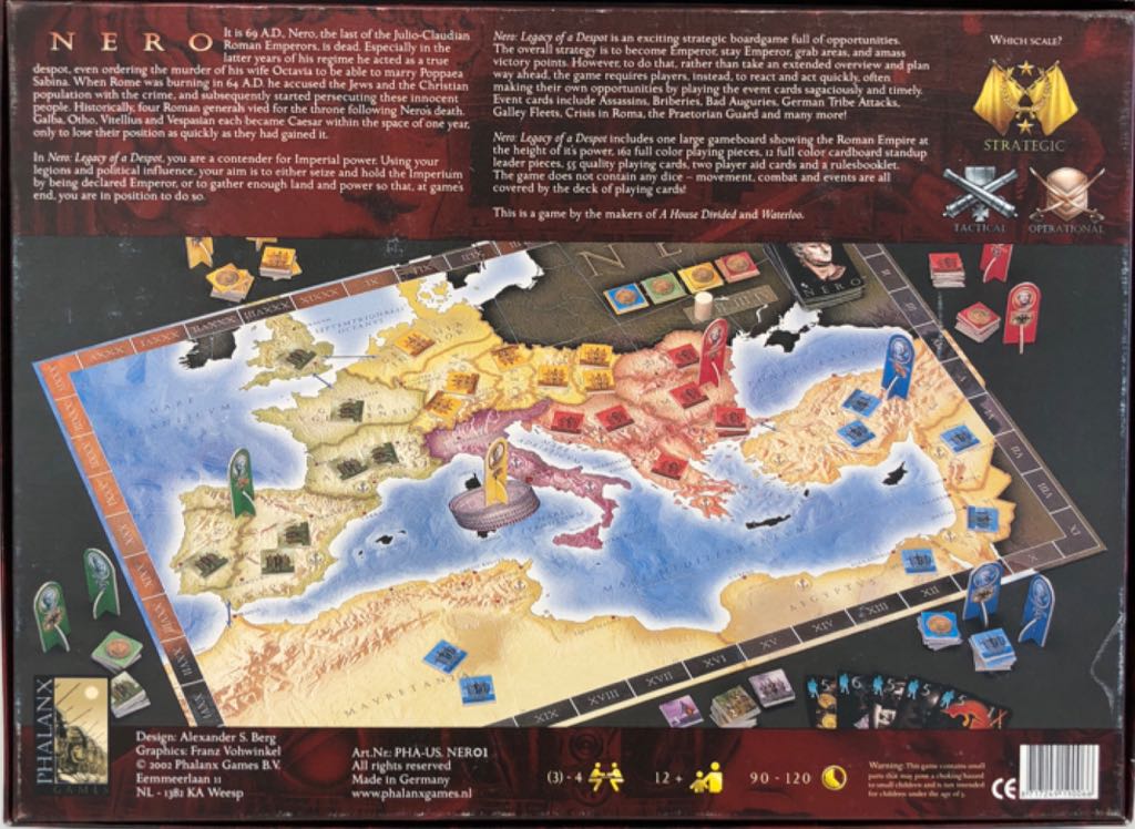 Nero: Legacy of a Despot  (3-4) board game collectible [Barcode 8717249190066] - Main Image 2