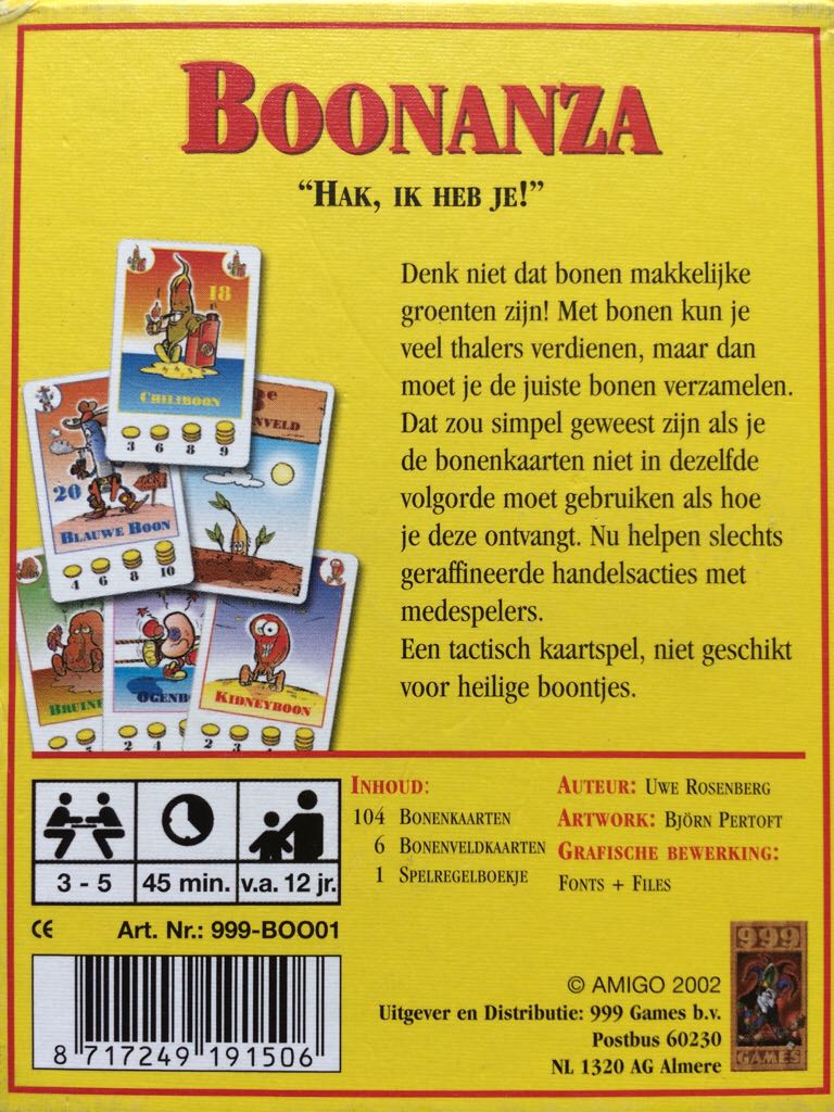 Boonanza  (3-5) board game collectible [Barcode 8717249191506] - Main Image 2
