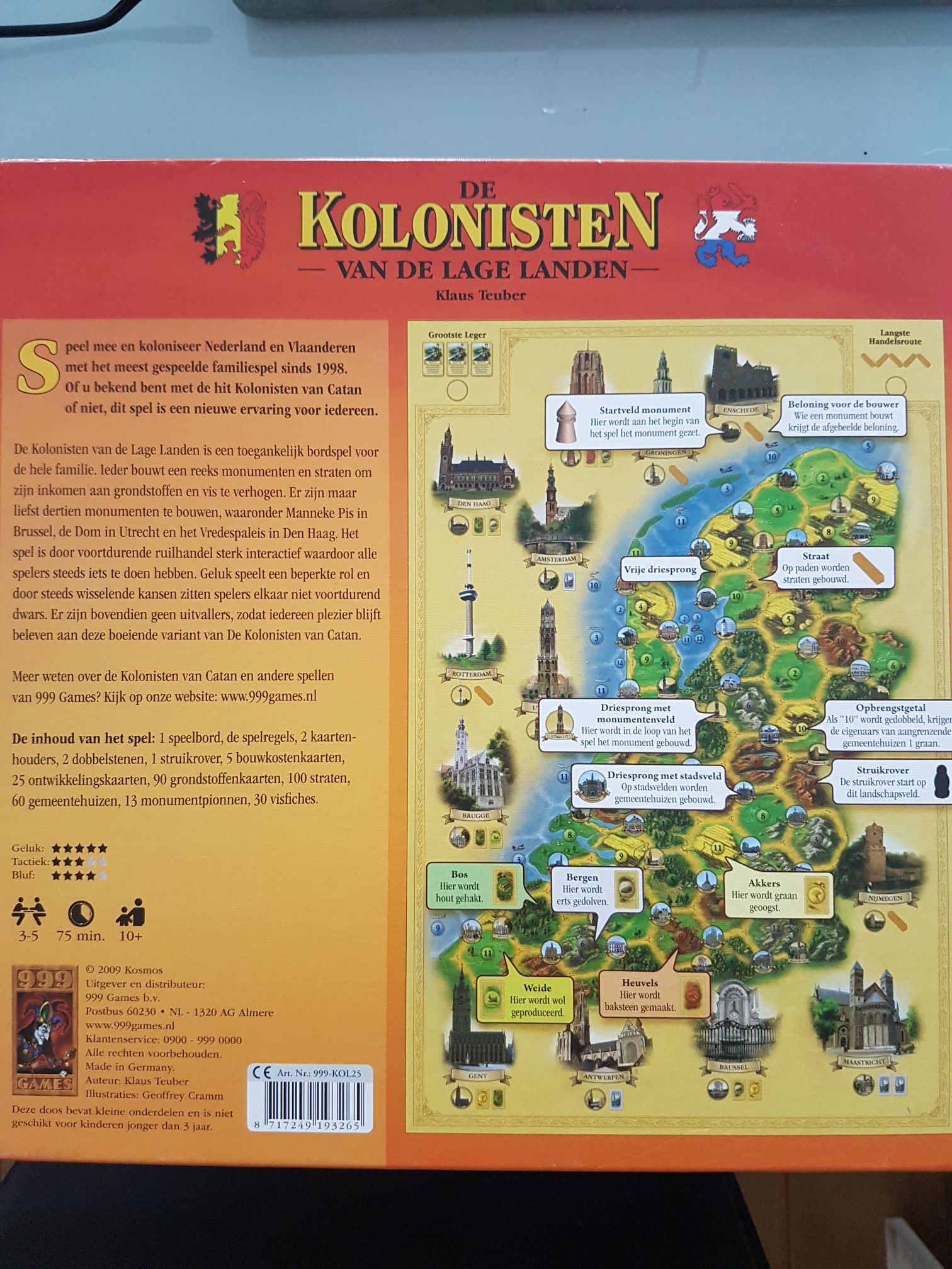 Kolonisten Van De Lage Landen  (3-5) board game collectible [Barcode 8717249193265] - Main Image 2