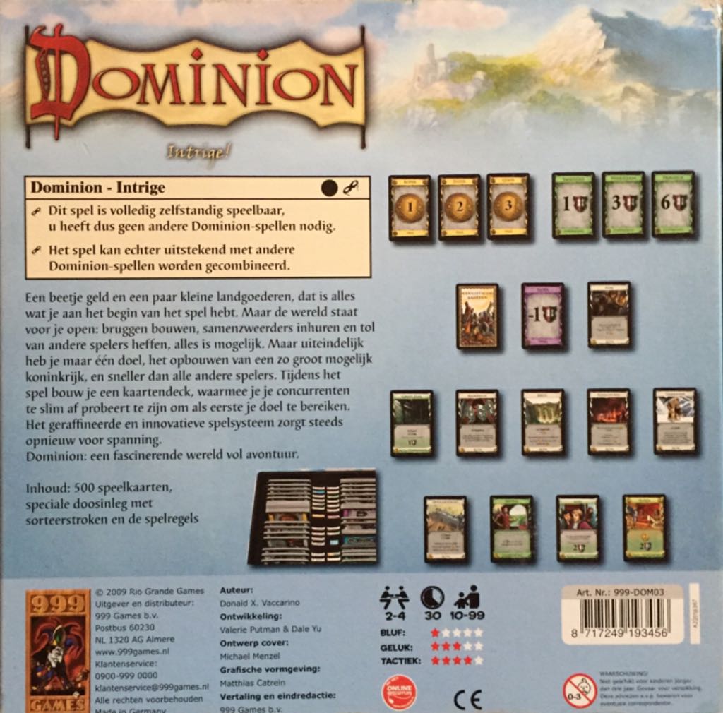 Dominion - Intrige!  (2-4) board game collectible [Barcode 8717249193456] - Main Image 2