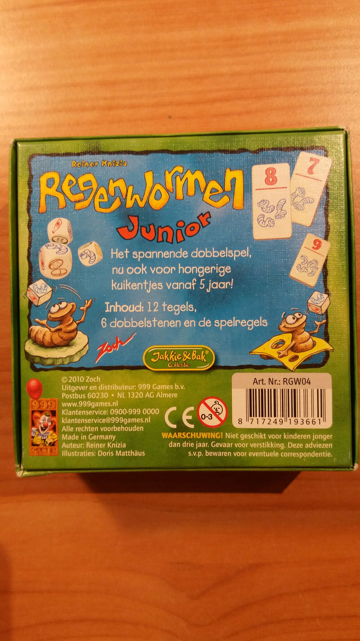 Regenwormen junior  (2-5) board game collectible [Barcode 8717249193661] - Main Image 2