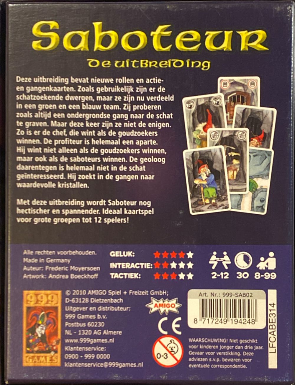 Saboteur De Uitbreiding  (2-12) board game collectible [Barcode 8717249194248] - Main Image 2