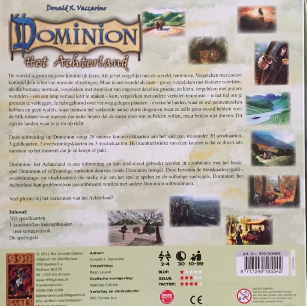 Dominion - Het Achterland - Uitbreiding  (2-4) board game collectible [Barcode 8717249195542] - Main Image 2