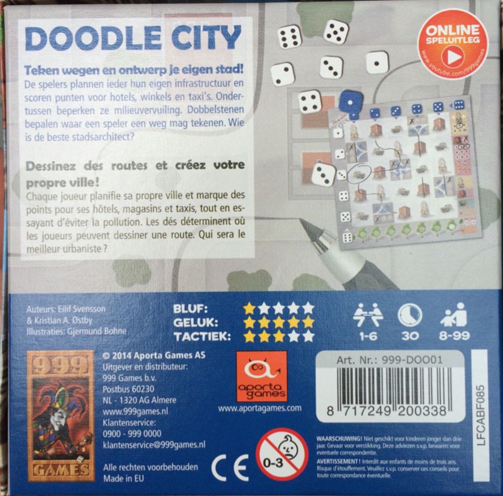 Doodle City  (1-6) board game collectible [Barcode 8717249200338] - Main Image 2