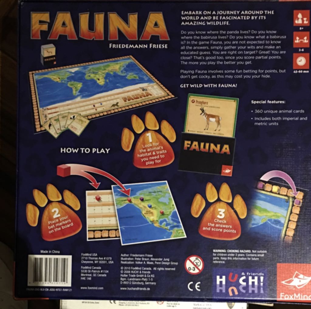 Fauna* Board Game!  (2-6) board game collectible [Barcode 8717344310710] - Main Image 2
