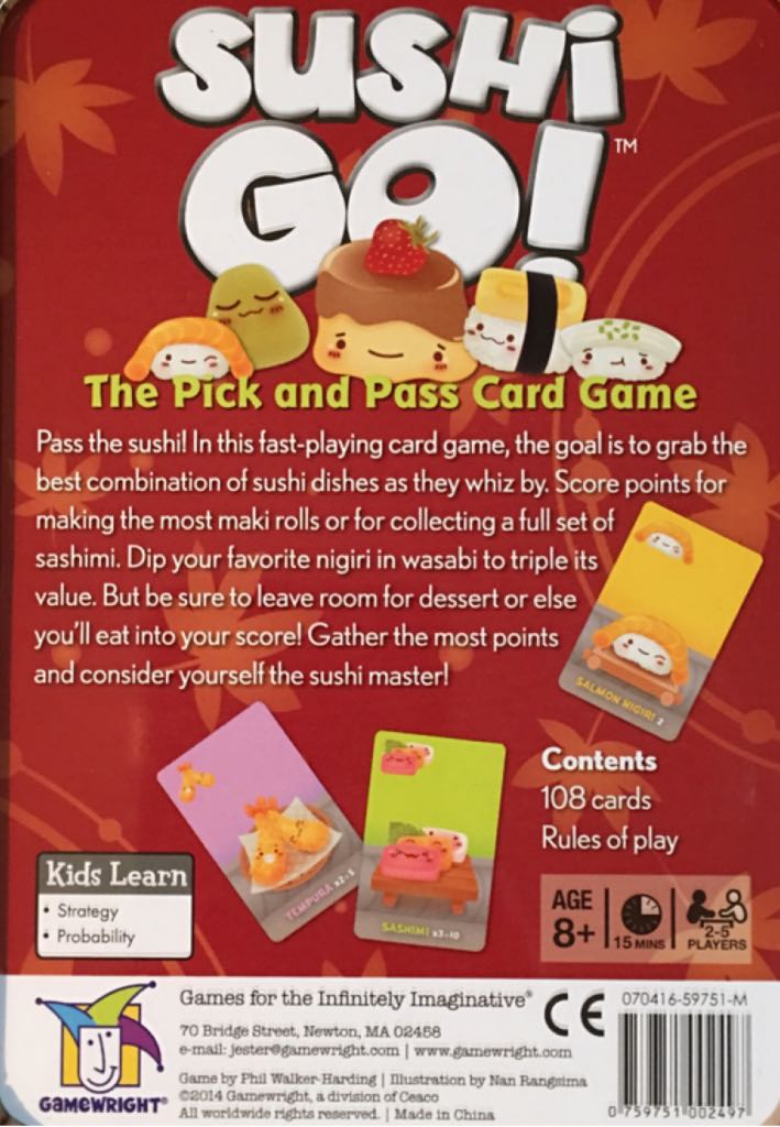 Sushi Go!  (2-5) board game collectible [Barcode 8718026301521] - Main Image 2
