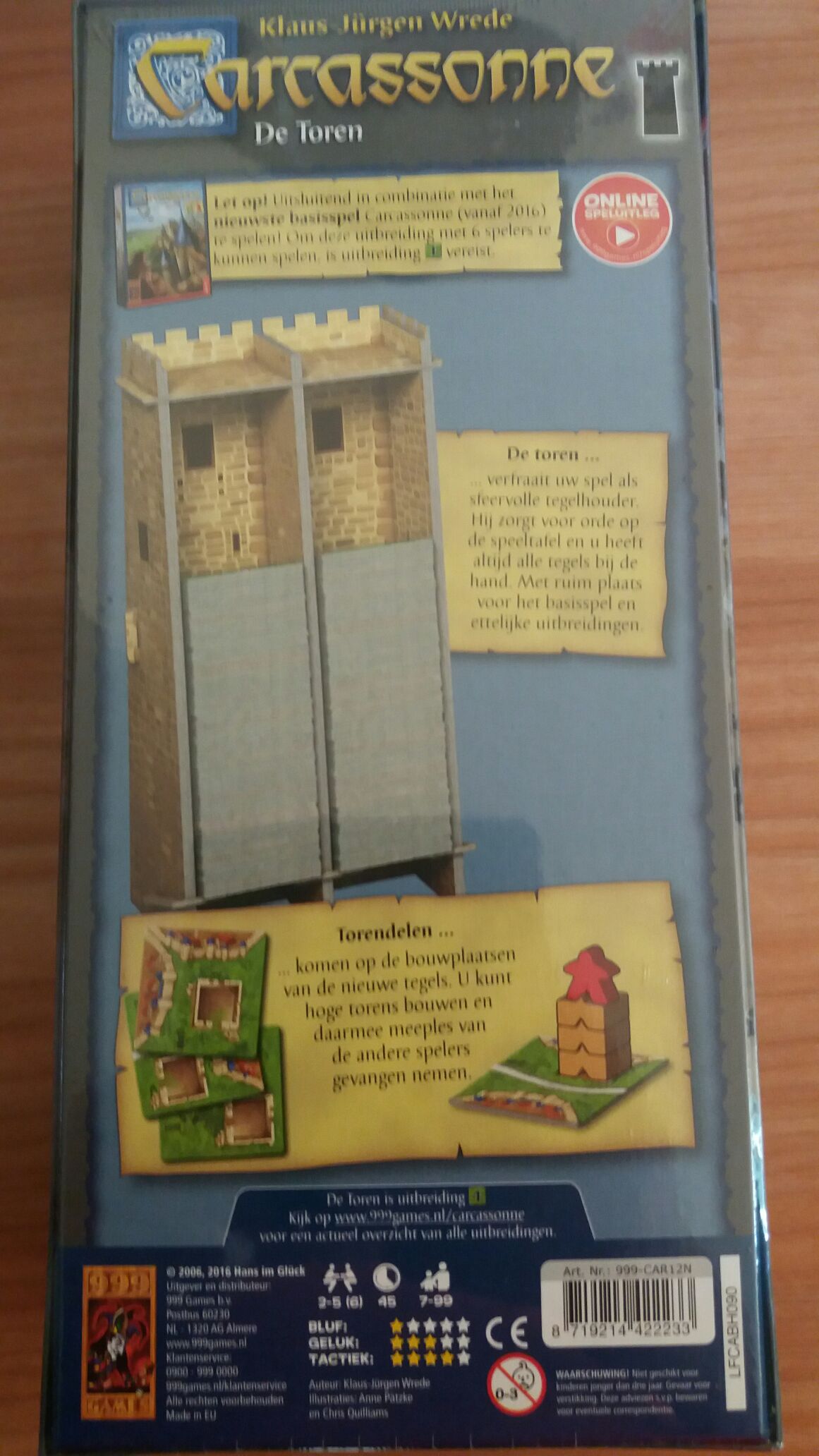 Carcassonne: De Toren  (2-5(6)) board game collectible [Barcode 8719214422233] - Main Image 2