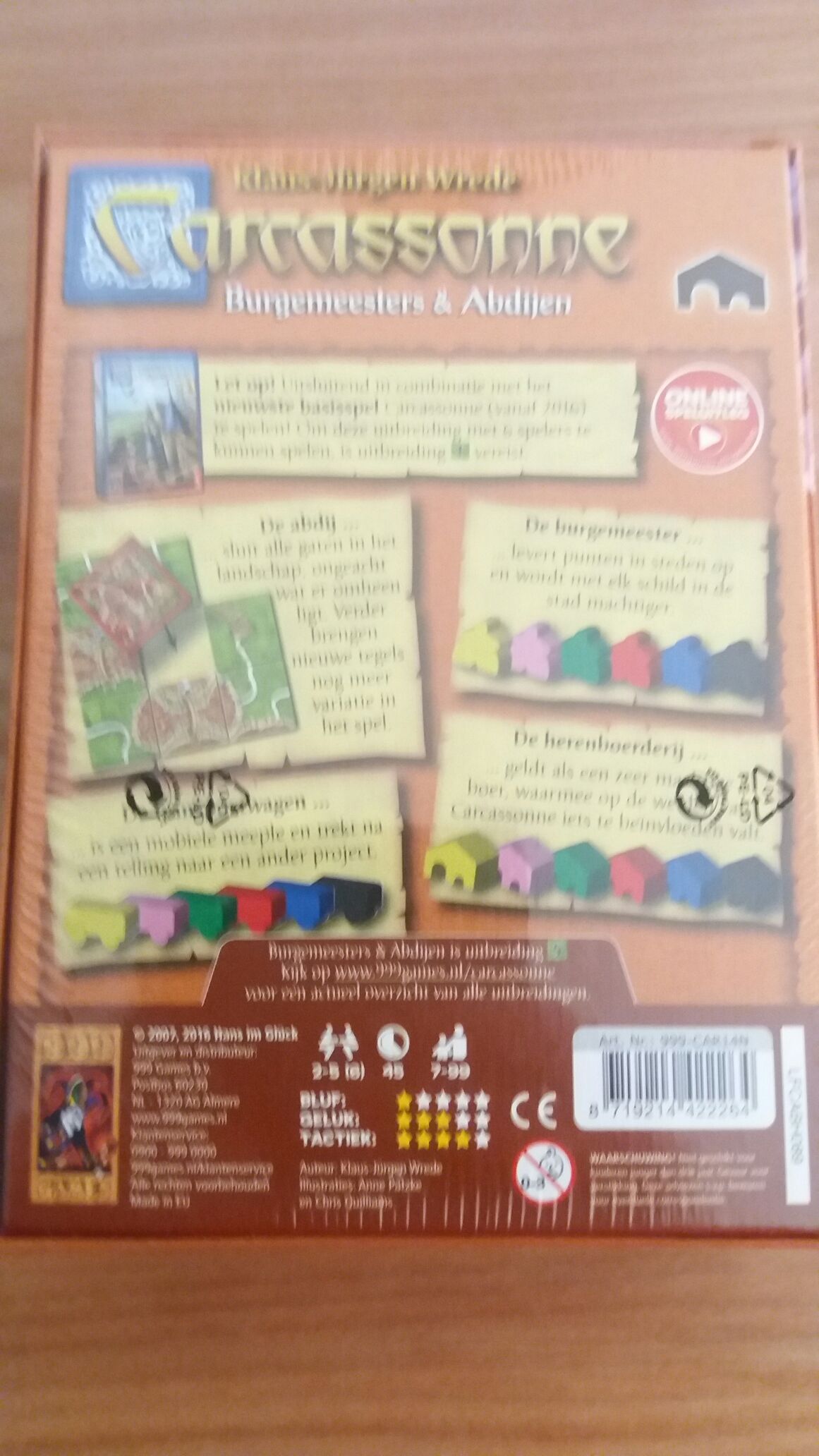 Carcassonne: Burgemeesters & Abdijen  (2-5(6)) board game collectible [Barcode 8719214422264] - Main Image 2