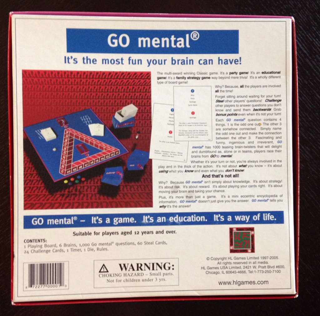 Go Mental  (2-6) board game collectible [Barcode 872277000010] - Main Image 2
