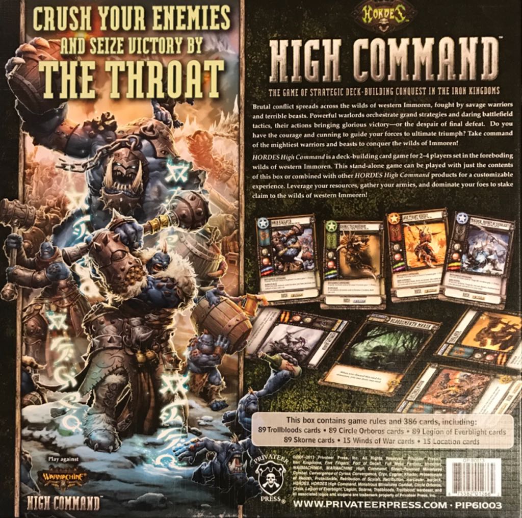 Hordes: High Command  (2-4) board game collectible [Barcode 875582012662] - Main Image 2