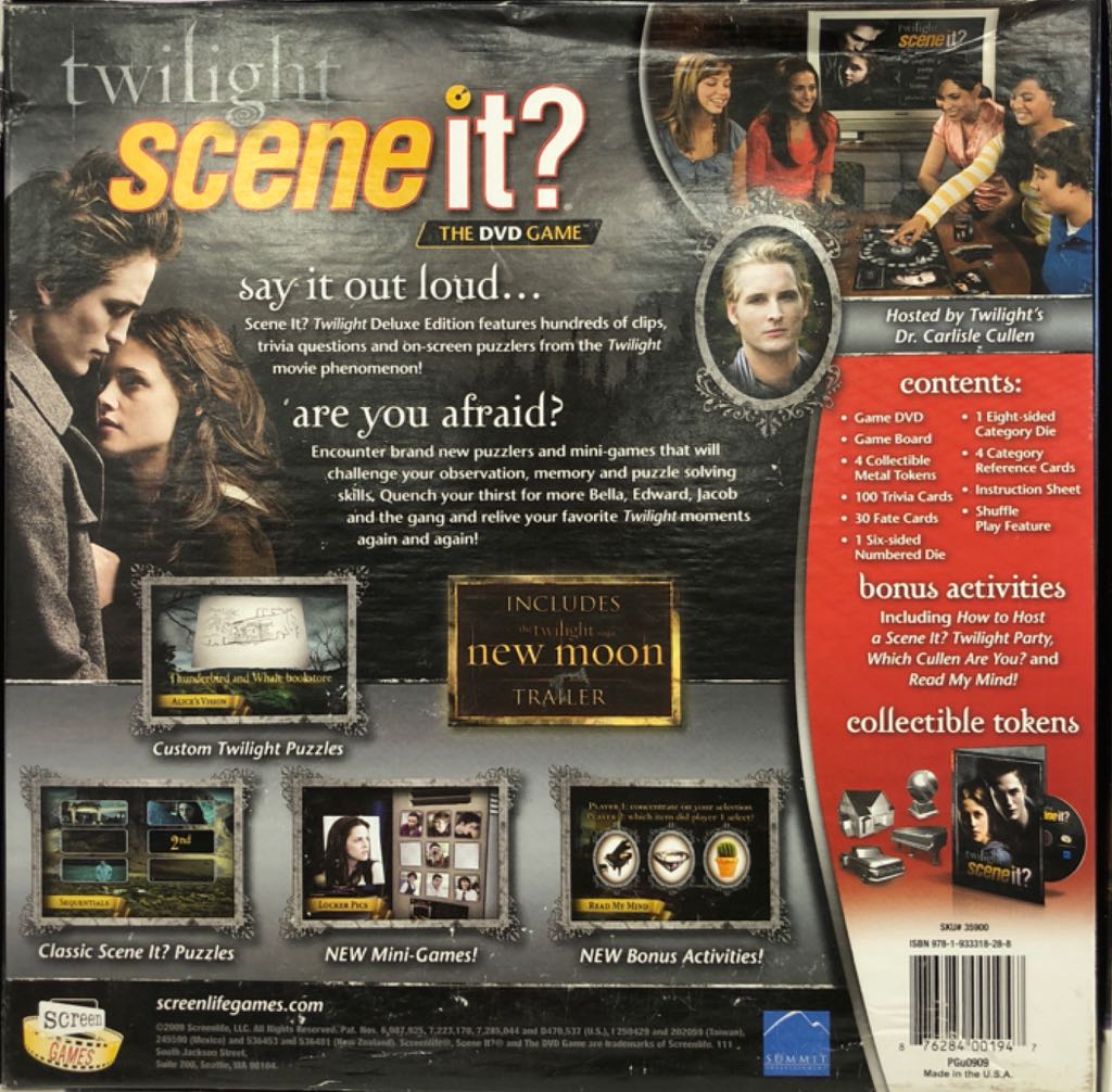 Twilight Scene It ? DVD Game  (1+) board game collectible [Barcode 876284001947] - Main Image 2