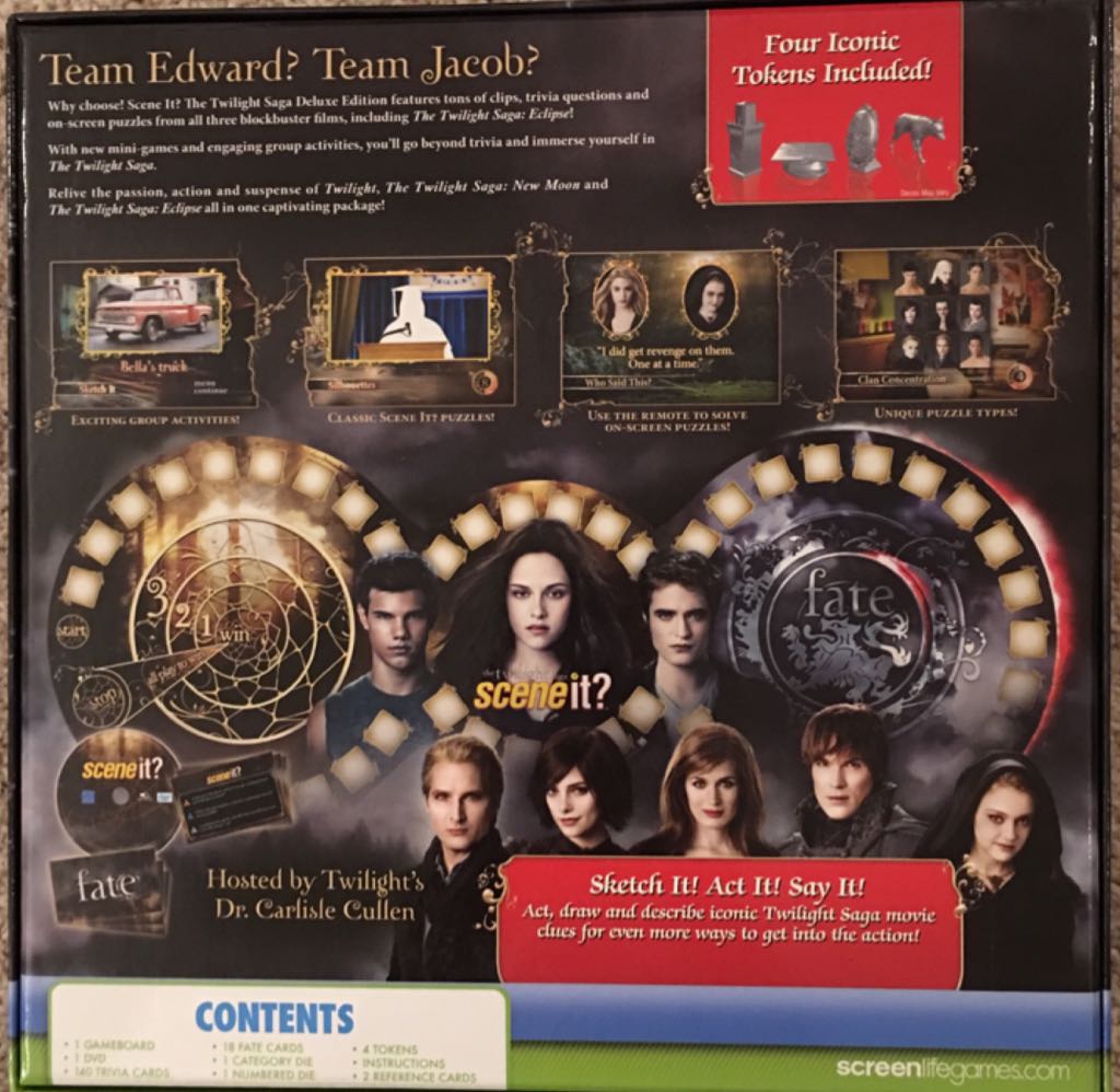 Scene It? : The Twilight Saga  (2+) board game collectible [Barcode 876284002197] - Main Image 2